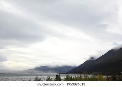 View From Street On Kluane Lake In Canada, Yukon