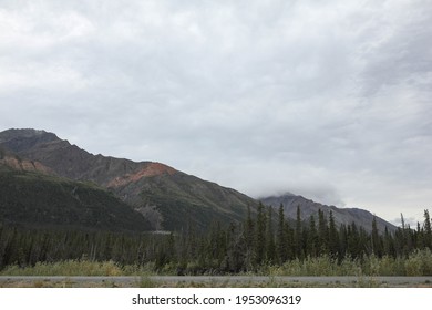 View From Street On Kluane Lake In Canada, Yukon