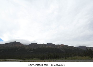 View From Street On Kluane Lake In Canada, Yukon