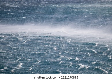 View To The Strong Stormy Sea During Strong Wind, Nature Concept