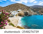 View of stunning Agkali sea bay and beach, Folegandros island, Cyclades, Greece