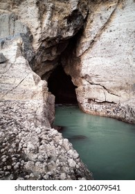 View Of Submerged Littoral Sea Cave Entrance