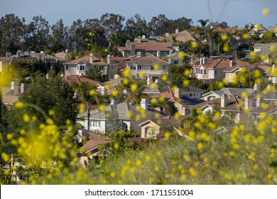 View Of A Suburban Neighborhood In Irvine, California.