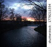 View of the Sugar River at Sunset