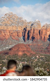 View Of Sugarloaf Mountain From Sedona Airport, Couple In Foreground