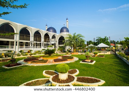 View at  Sultan Ismael petra mosque Kubang Kerian Kelantan Malaysia