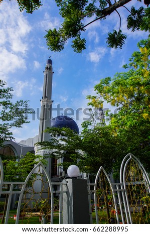 View at Sultan Ismael petra mosque Kubang Kerian Kelantan Malaysia