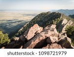 View from the summit of Bear Peak in Boulder, Colorado. 