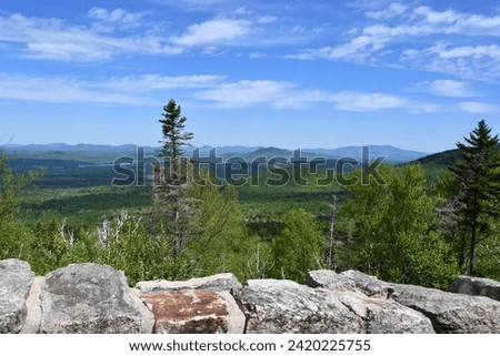 View from the summit of Whiteface Mountain Veterans Memorial Highway in Essex County, New York