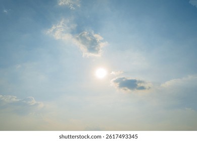 View of the sun with clouds and sky