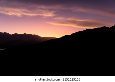 View Of Sunset At Los Andes