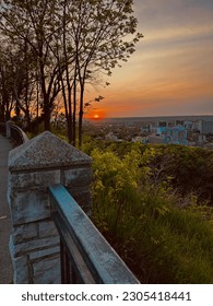 View Of Sunset From Mountain
