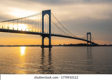 A view of a sunset in the river 