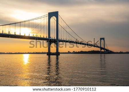 A view of a sunset in the river 