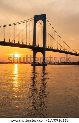 A view of a sunset in the river 