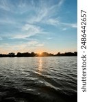 A view of the sunset while on a pontoon boat in Northern Wisconsin. Processed with VSCO with al3 preset