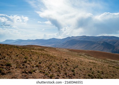 View of surrounding mountains from a Barron field in the  Eastern Cape of South Africa