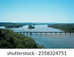 View of the Susquehanna River from Schulls Rock in York County, Pennsylvania