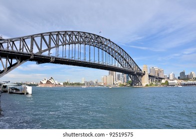 View Of Sydney Harbour Bridge In A Clear Winter Day