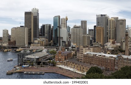 View of Sydney Skyline from the Sydney Harbour Bridge - Shutterstock ID 199402001