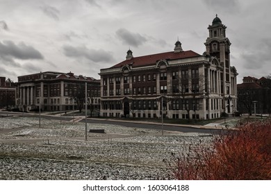 View Of The Syracuse University Campus On An Overcast Winter Morning