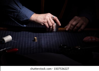 View Of A Tailored Suit From A Tailor In His Studio
