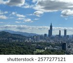 View of the Taipei horizon as seen from Nangang district -- the city