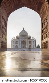View from Taj Mahal Mosque, Agra, Utter Pradesh, India - Shutterstock ID 1050470300
