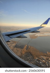 View of takeoff from a plane