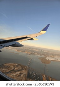 View of takeoff from a plane