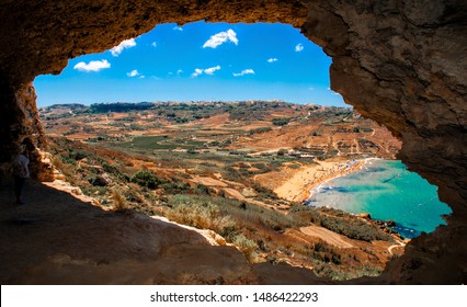 View from Tal-Mixta Cave, Gozo
