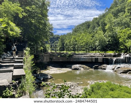 View of Taughannock Falls in Ithaca, New York