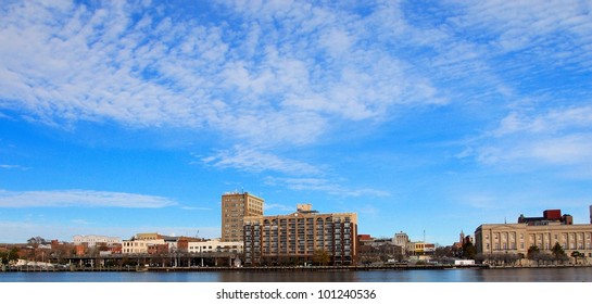 A view of teh city along the Cape Fear River