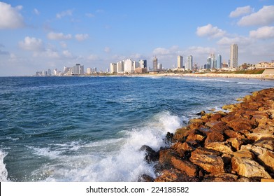 View of Tel Aviv skyline from Jaffa, Israel.