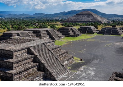 View Of Teotihuacan Ruins, Aztec Ruins, Mexico