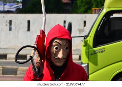 View Of Theatrical Moment From College Student, As Protest For Price Increases Of Fuel In Jakarta, Indonesia, September 6, 2022.