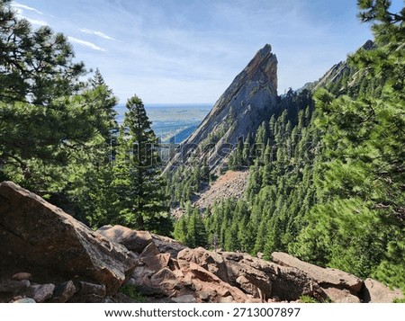 View of the Third Flatiron Boulder Colorado Hiking Trail