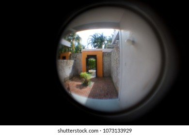 View Through A Door Peek Hole