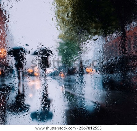 Similar – Image, Stock Photo Rain at night under an awning with lights