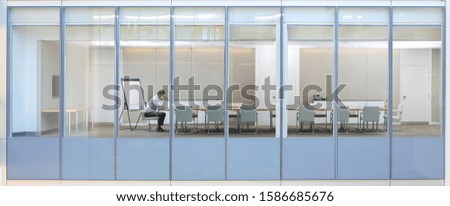 Similar – Image, Stock Photo a solitary chair in a chilling place