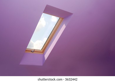 View through the window. Easy editable image.