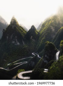 View Of Tianmen Mountain Road, China