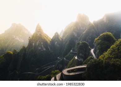 View Of Tianmen Mountain Road, China