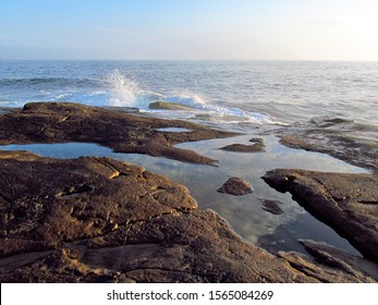 View Of A Tide Pool At Schoodic Point In Acadia National Park, Maine