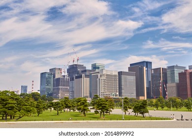 View To Tokyo City Center From The Imperial Park Japan