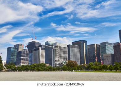 View To Tokyo City Center Skyscrapers From The Imperial Park Japan