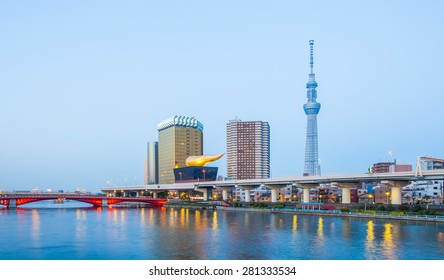 View Of Tokyo  Sumida River At Night 