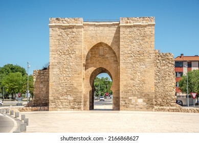 View at the Toledo gate in the streets of Ciudad Real in Spain