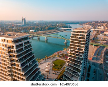 View from the top of Belgrade Waterfront towers