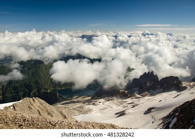 View From The Top Of Dolomites.
Mt. Marmolada, Italian Dolomites, Europe.